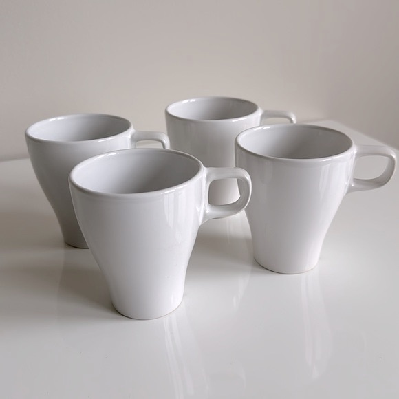 IKEA Fargrik white stoneware mugs, set of 4 - Picture 7 of 11